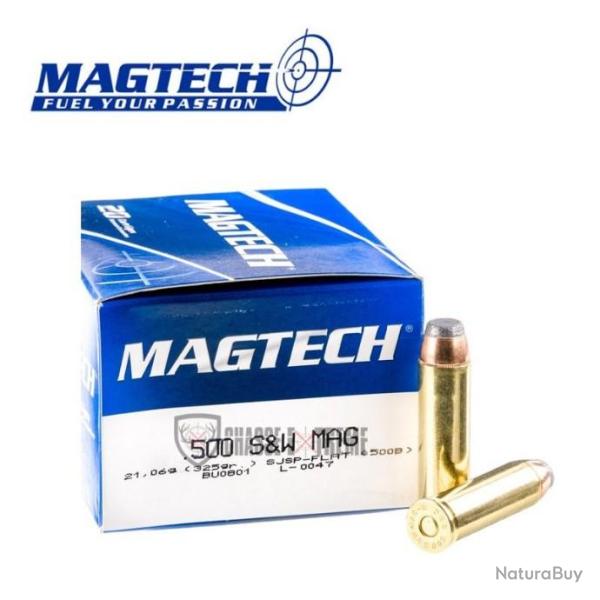20 Munitions MAGTECH cal 500 S&W 325Gr Sjsp Flat