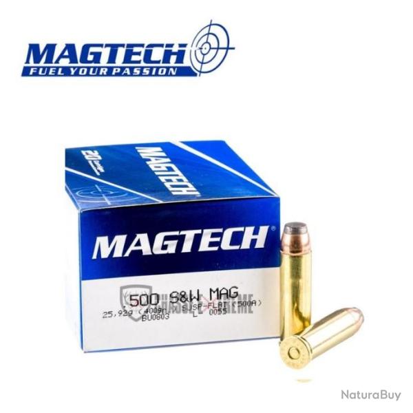 20 Munitions MAGTECH cal 500 S&W 400Gr SJSP Flat