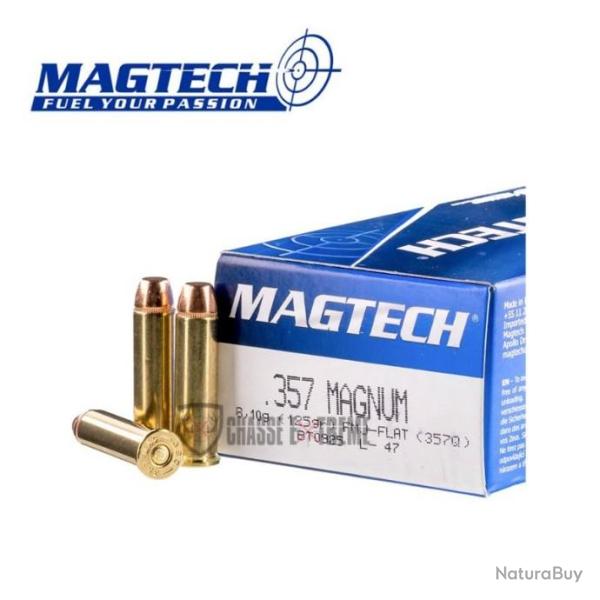 50 Munitions MAGTECH cal 357 Mag 125gr FMJ Flat