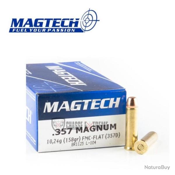 50 Munitions MAGTECH cal 357 Mag 158gr FMJ Flat