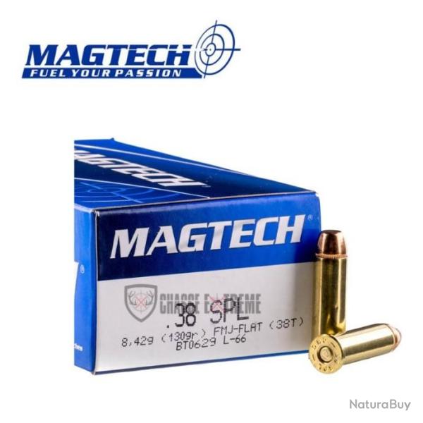 50 Munitions MAGTECH cal 38SPL 130gr FMJ Flat