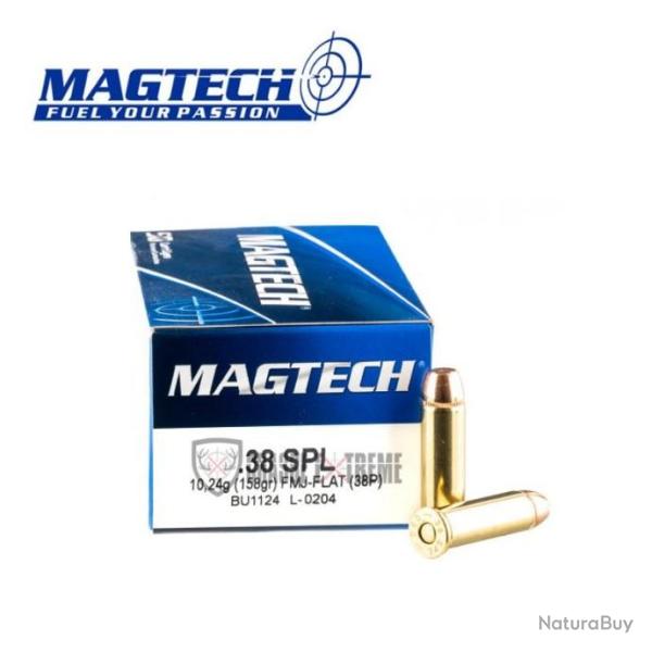 50 Munitions MAGTECH cal 38 SPL 158gr FMJ Flat