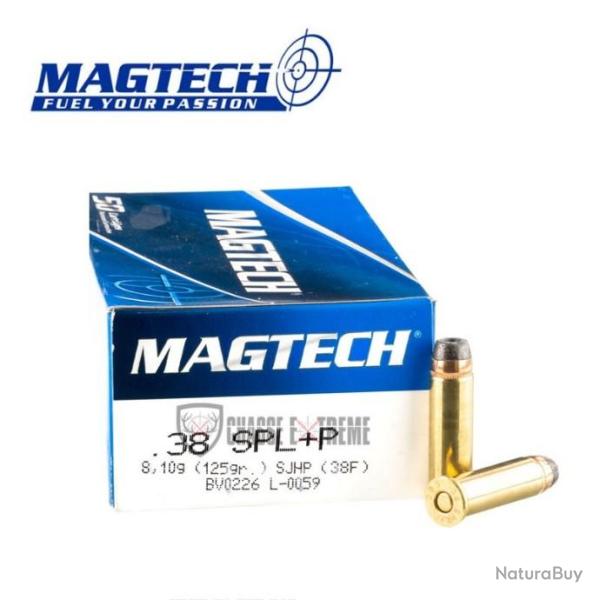 50 Munitions MAGTECH cal 38SPL+P 125gr SJHP