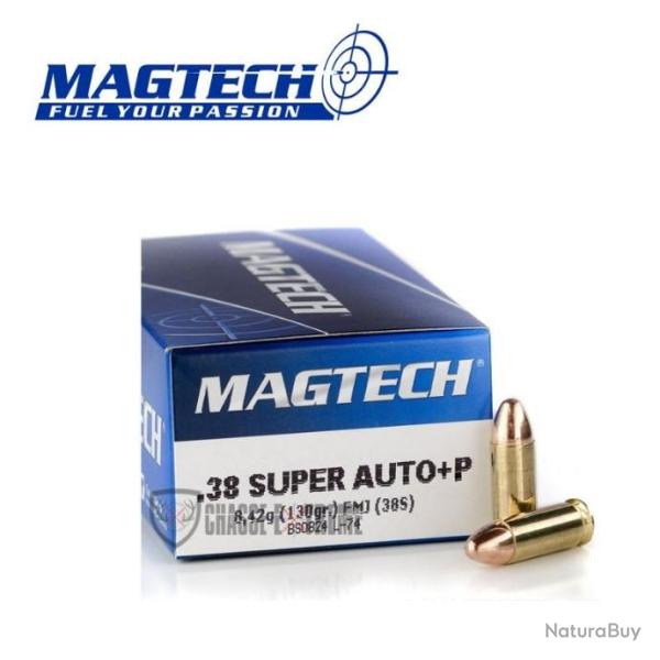 50 Munitions MAGTECH cal 38 Super Auto+P 130gr FMJ
