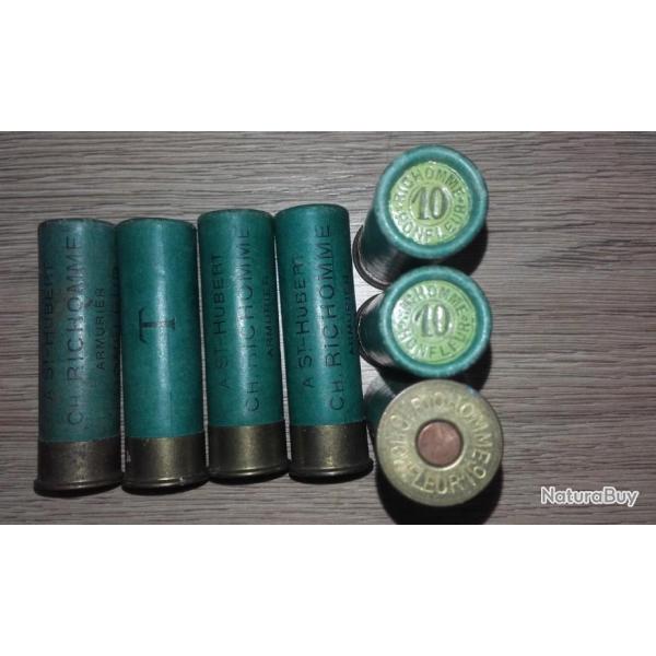 UNE RARE ET ATYPIQUE cartouche de collection douille carton (armurier RICHOMME )