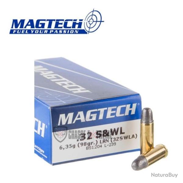 50 Munitions MAGTECH cal 32 S&W Long 98gr LRN