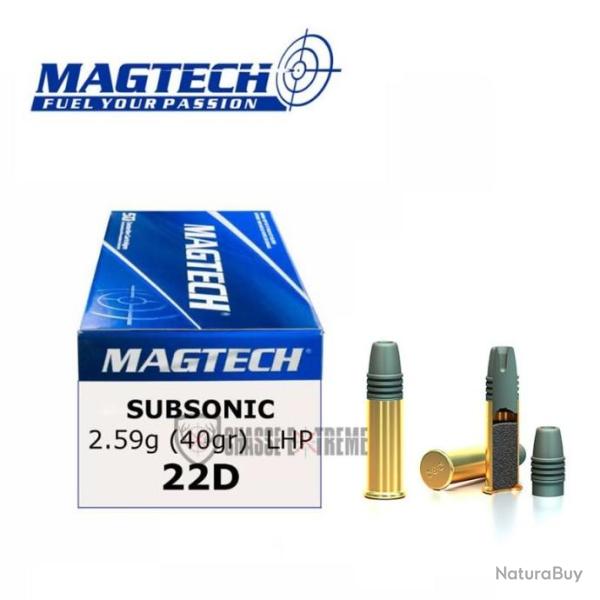 50 Munitions MAGTECH cal 22Lr 40gr LHP Subsonic