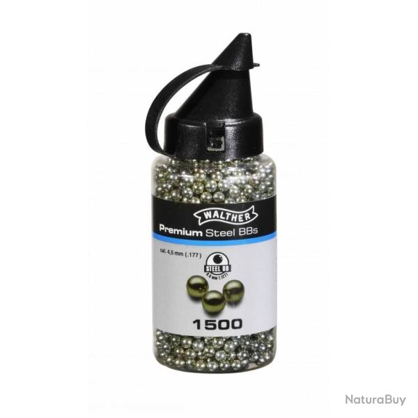 BILLES WALTHER PREMIUM BB GOLD STEEL CAL 4.5 MM 0.36G X1500