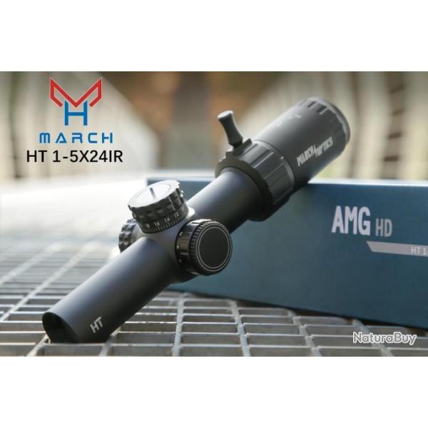 March HT 1-5X24IR - lunette de vise  optique fixe, avec vise lumineuse, LIVRAISON GRATUITE !!!