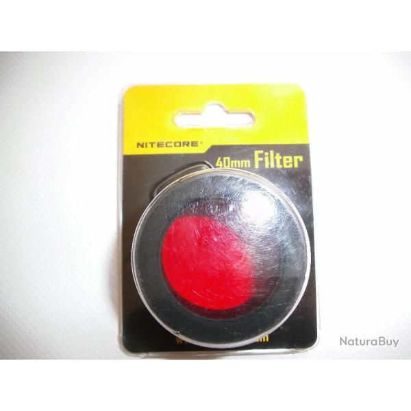 FILTRE NITECORE 40MM ROUGE