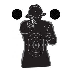 Cibles silhouette noir 50X70 pack de 100
