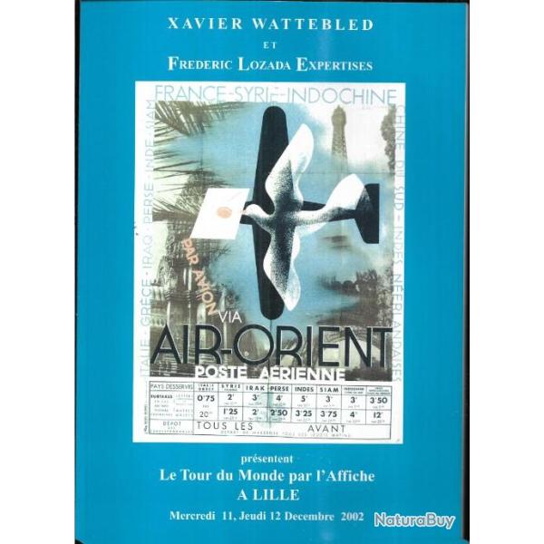 le tour du monde par l'affiche catalogue de vente lille 2002