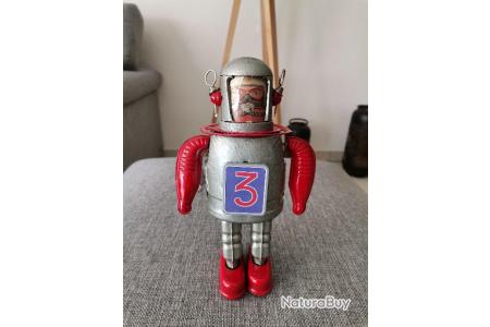 Robot mécanique vintage en tôle - Objets divers (7875041