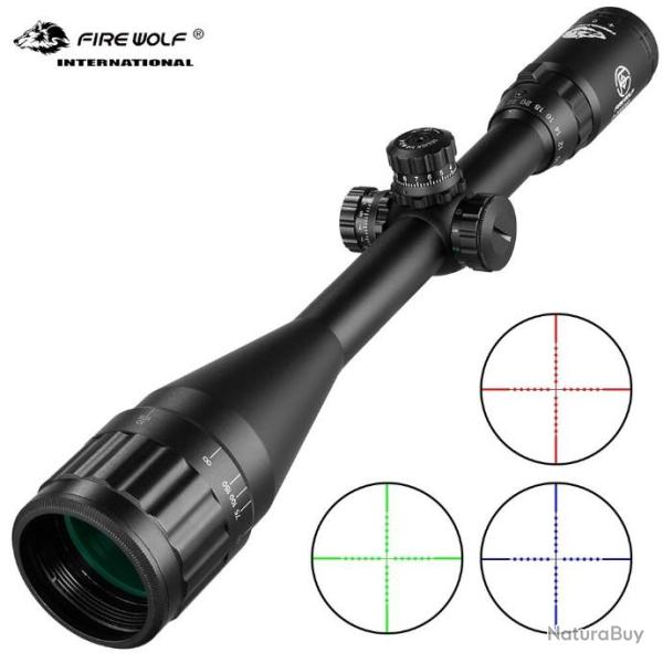 Fire Wolf 6-24x50, optique tactique de chasse, croix rouge, porte du fusil LIVRAISON GRATUITE !!!