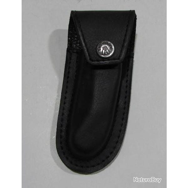 etui couteau en cuir passant ceinture noir