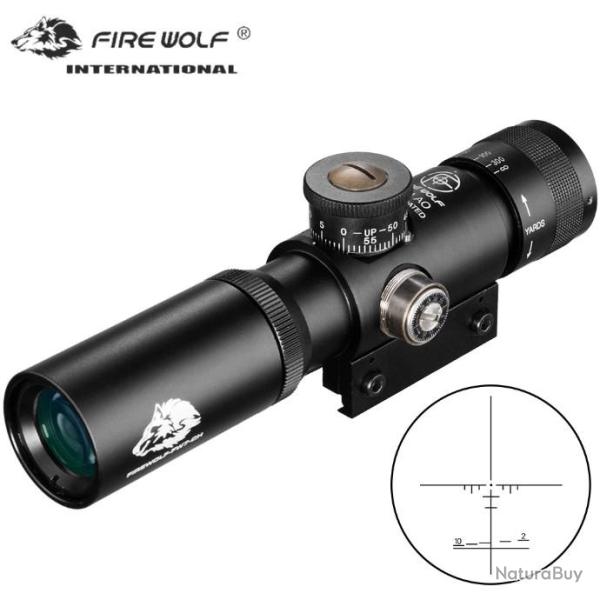 FIRE WOLF - Compact 4x21, vue optique tactique, verre grav LIVRAISON GRATUITE !!!