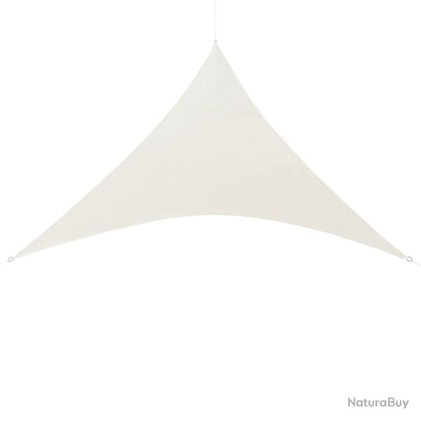 Voile d'ombrage toile solaire polyester polyurthane triangulaire 400 x 400 x 400 cm beige 03_00046