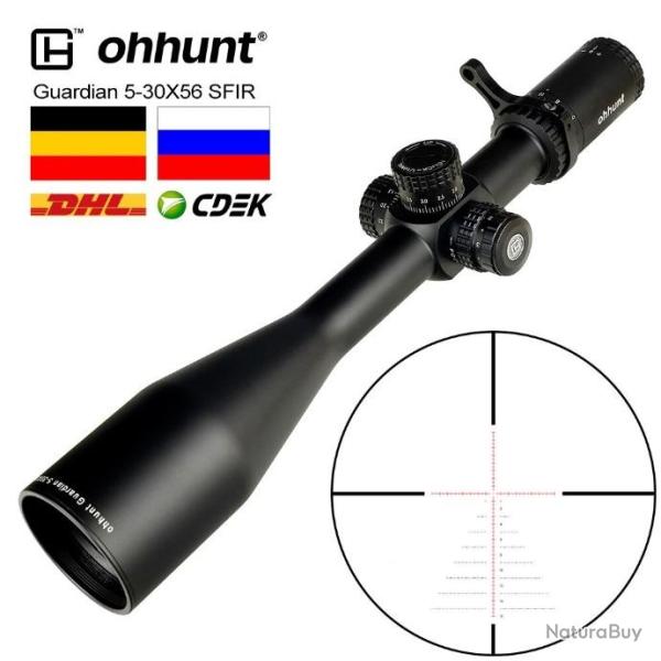 Ohhunt Guardian 5-30X56 SFIR, lunette en verre grav, rticule rouge illumin LIVRAISON GRATUITE!!!