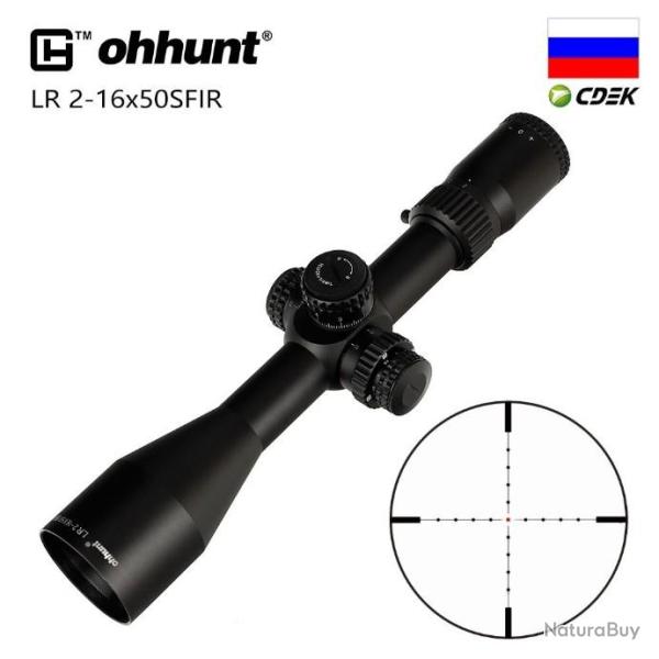 Ohhunt objectif de chasse LR 2-16x50 SFIR, rticule grav en verre  points LIVRAISON GRATUITE !!!