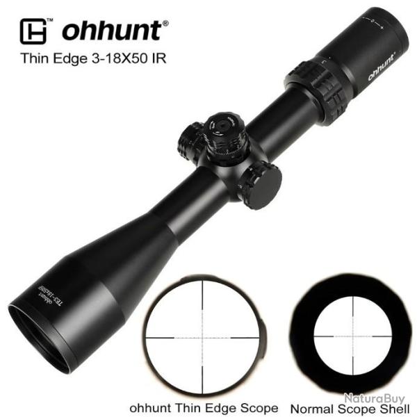 Ohhunt bord mince 3-18X50 SF lunette de chasse Mil Dot LIVRAISON GRATUITE !!
