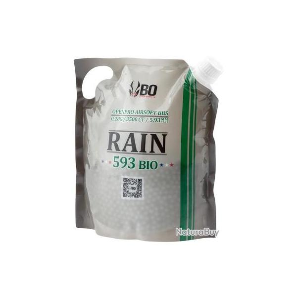 3500 BILLES BIO BLACK OPS RAIN CAL. 6 MM 0.25G BLANC