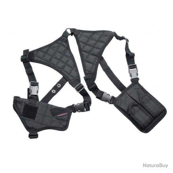 HOLSTER EPAULE AMBIDEX. RETENTION SANGLE 2 PORTE-CHARGEURS, GRAND PIST (GPDA 9)