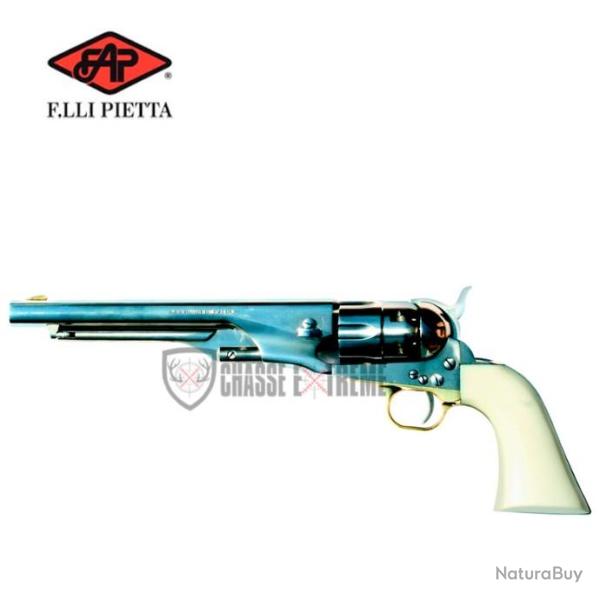 Replique PIETTA 1860 Army Acier Oldsilver Ivoirine cal 44