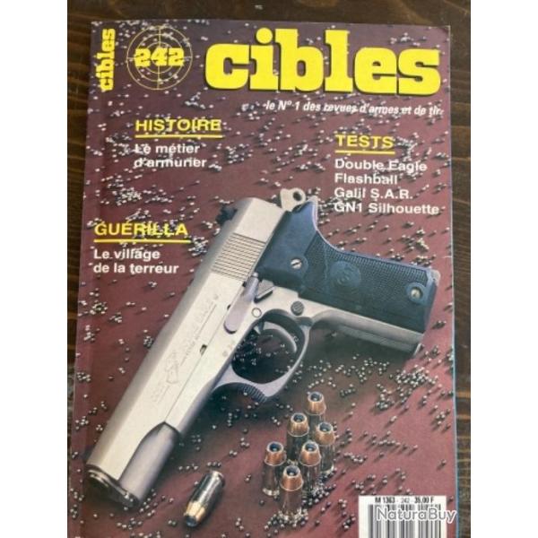 Revue Cibles 242 Galil SAR, Double Eagle, Flashball, GN 1 silhouette, ancion Marx 9,4mm, Campionne