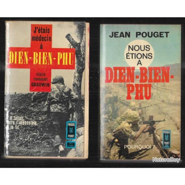 nous �tions � dien-bien-phu de jean pouget + offert livre abim� du commandant grauwin presses pocket