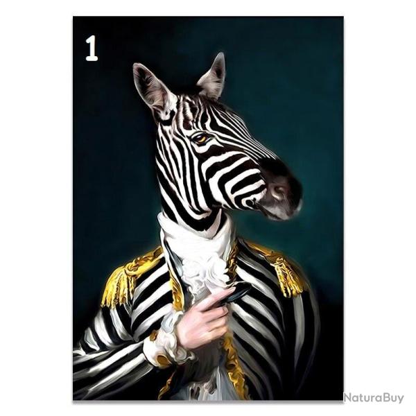 Tableau Peinture Impression sur Toile Animal Abstrait, Modele: , Taille: 60x90cm