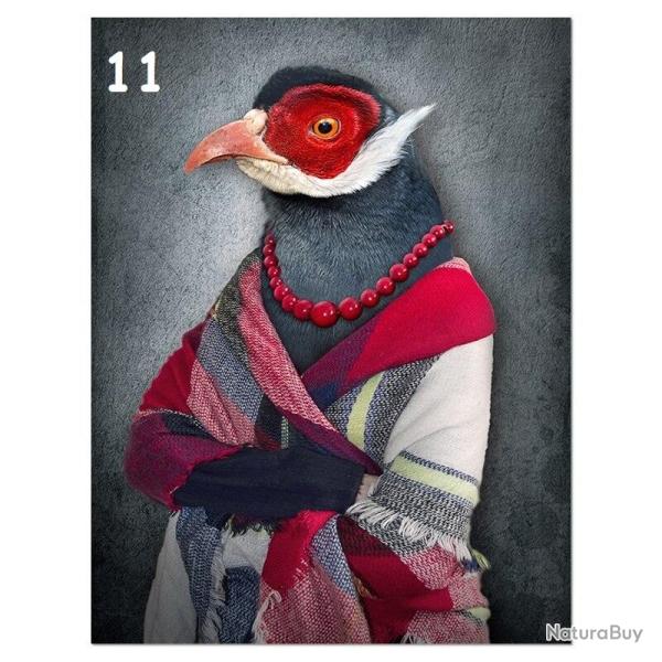 Tableau Peinture Impression sur Toile Animal Abstrait, Modele: 11, Taille: 60x90cm