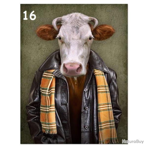 Tableau Peinture Impression sur Toile Animal Abstrait, Modele: 16, Taille: 60x90cm