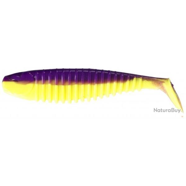 FLEX SLIM SHAD 7pouces 18CM PURPLE CHARTREUSE PAR 12 NPC