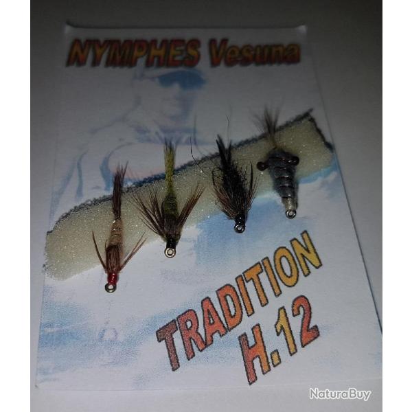 MOUCHE S/BLISTER 4 NYMPHES TRADITION