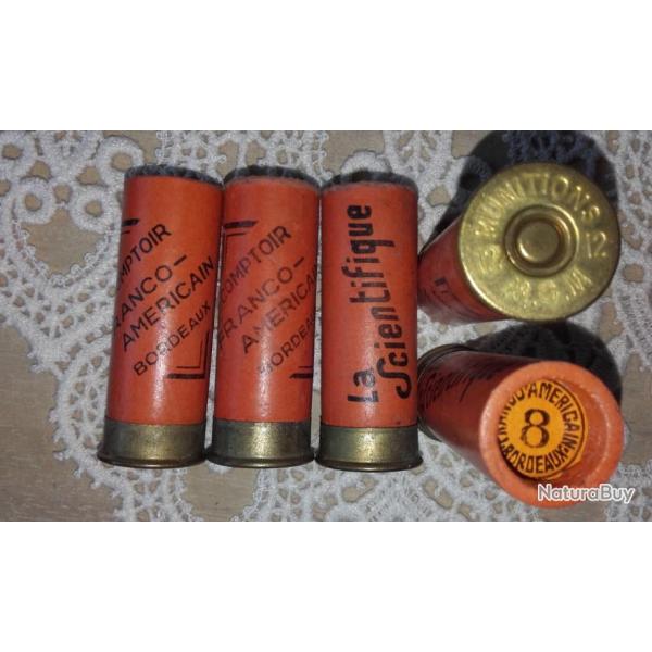 Trs ancienne  cartouche de collection douille carton (COMPTOIR FRANCO-AMERICAIN) version 2