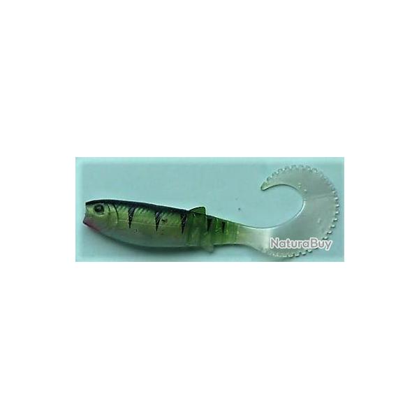 Leurre souple poisson virgule - 10 cm - 4.7 gr - vert