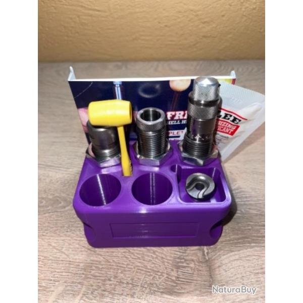 Support violet  pour jeux d'outils utilisant un adaptateur Hornady Lock N Load, Lee breech etc.