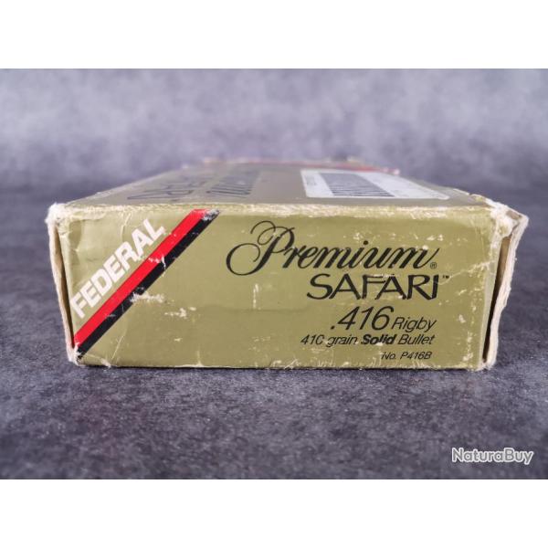 416 RIGBY FEDERAL PREMIUM SAFARI 410 GRAINS SOLID BULLET