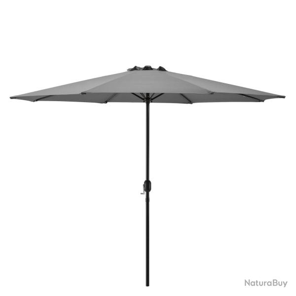 Parasol de jardin polyester Acier diamtre 300 cm gris 03_0005910
