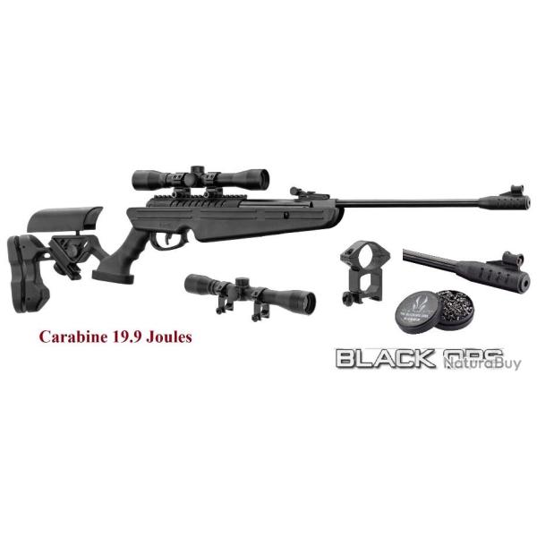 Pack  Carabine � Plombs B.O. noir Cal 4.5 mm  - de 20 Joules