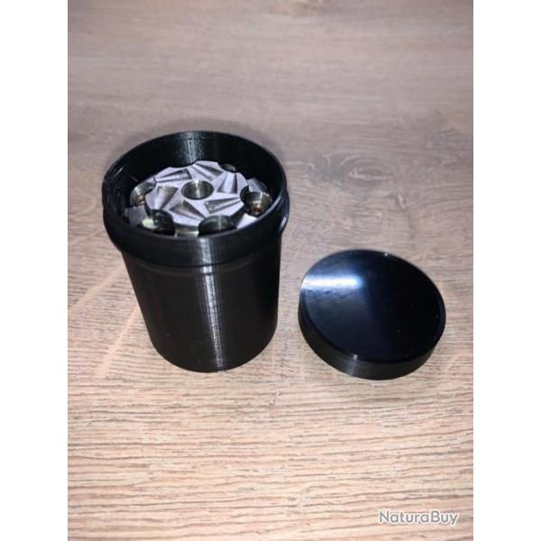 Boite noire pour barillet remington 1858 calibre 44 poudre noire ( fermeture  vis )