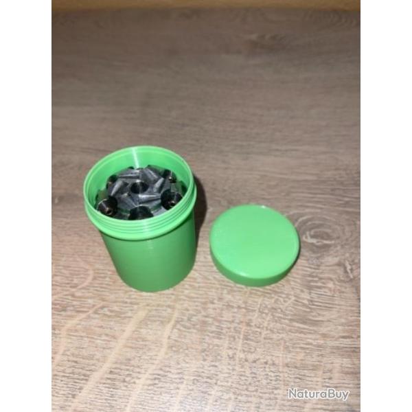 Boite vert clair pour barillet remington 1858 calibre 44 poudre noire ( fermeture � vis )