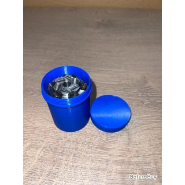 Boite bleu pour barillet remington 1858 calibre 36 poudre noire ( fermeture � vis )