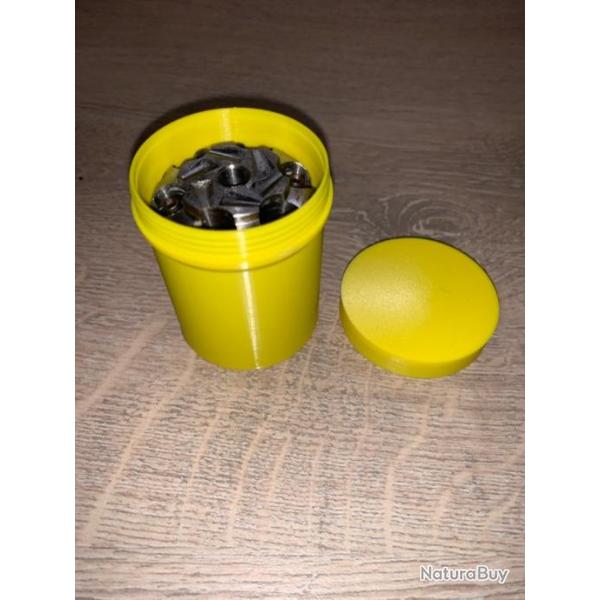 Boite jaune pour barillet remington 1858 calibre 36 poudre noire ( fermeture � vis )