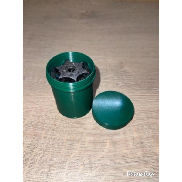 Boite verte fonc�  pour barillet ruger old army calibre 44 poudre noire ( fermeture � vis )