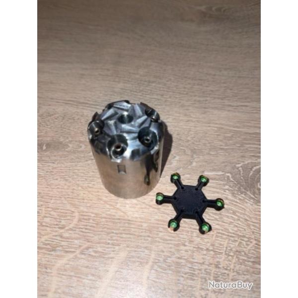 Etoile porte amorces noire pour revolver et pistolet � percussion poudre noire