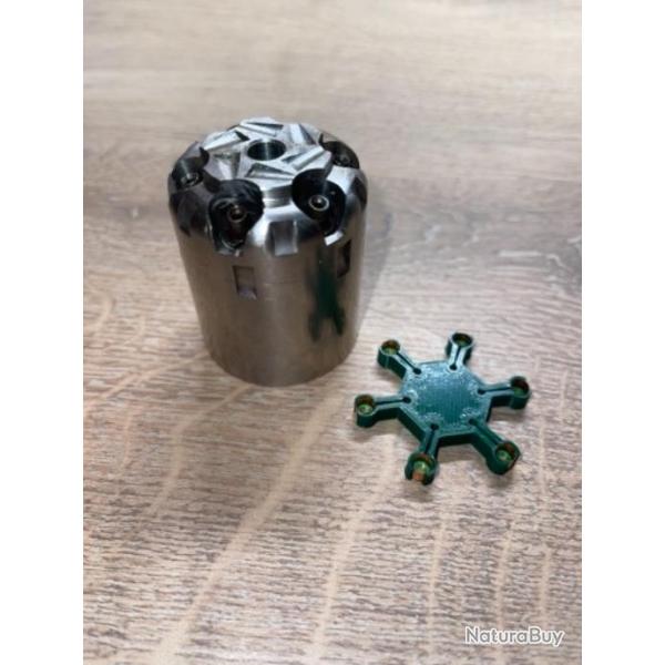 Etoile porte amorces verte fonc� pour revolver et pistolet � percussion poudre noire