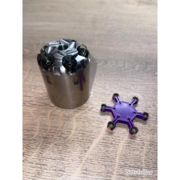 Etoile porte amorces violette pour revolver et pistolet � percussion poudre noire