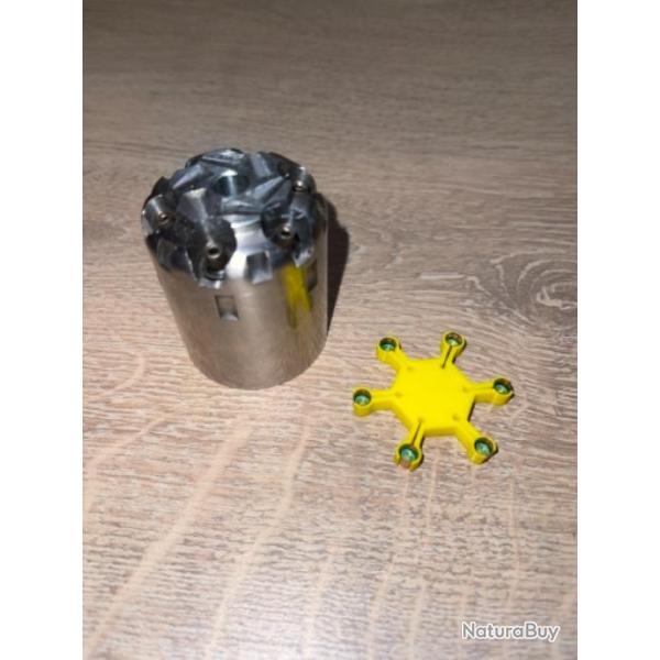 Etoile porte amorces jaune pour revolver et pistolet � percussion poudre noire