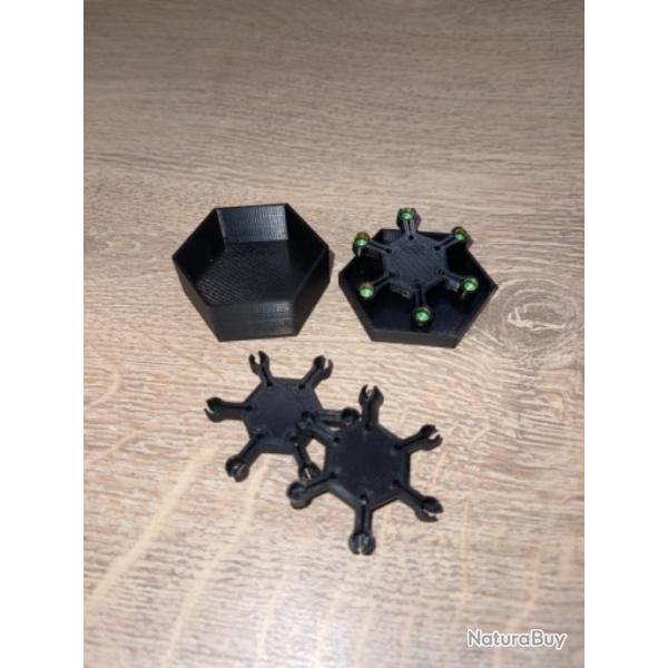 3 �toiles porte amorces noire pour revolver et pistolet � percussion poudre noire + boite offerte